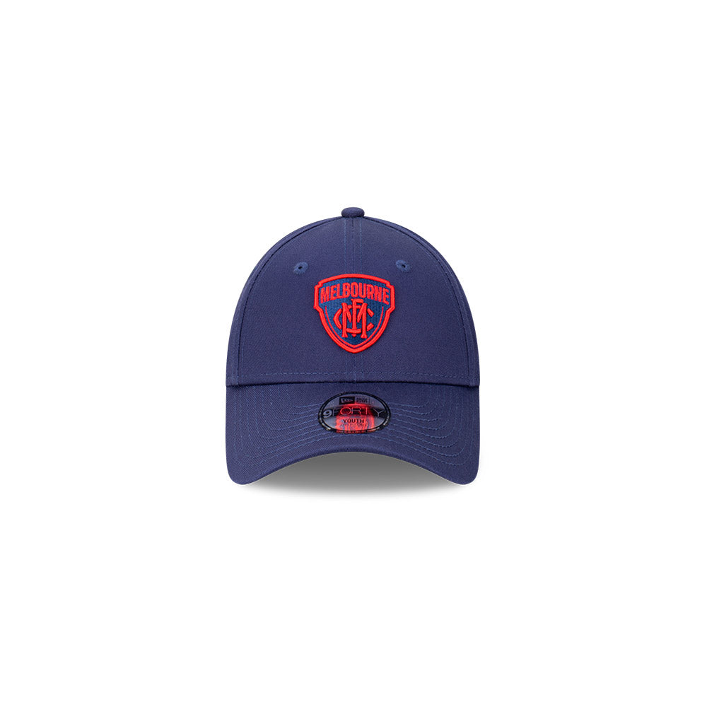 Melbourne Demons Kids Hat - AFL Official Team Colour Navy Blue 9Forty Kids Strapback Cap - New Era